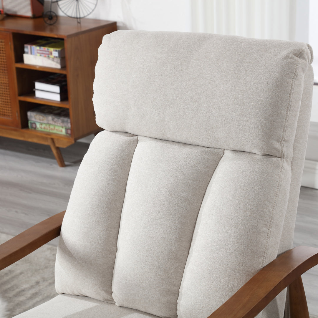 Maple Wood Push Back Recliner Chair