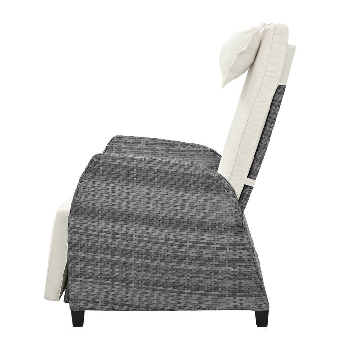 Railen Patio Adjustable Chair With Coffee Table